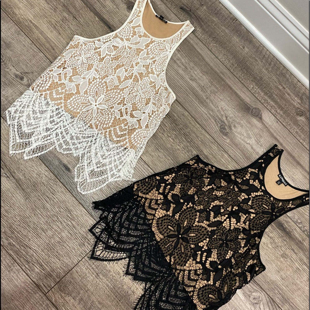 Set of two cropped Razorback tanks